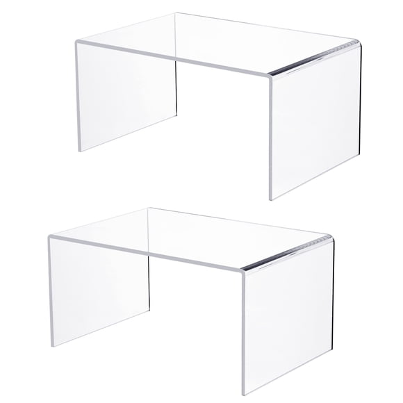 Elevadores acrílicos Jusalpha de 12 pulgadas, extra grandes, transparentes, 5 mm, 2 unidades