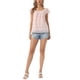 thumbnail image 2 of INSPIRE CHIC Blusa Floral de Mujer para el Día de San Valentín, Cuello Cuadrado Casual de Verano, Camisa de Chifón con Volantes y Mangas Cortas L Rosa Pálido, 2 of 6