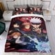 thumbnail image 4 of Jujutsu Kaisen Conjunto de sábanas temático, trío de piezas, cómodo y amigable con la piel, diseño único, regalo de decoración para el hogar para familiares, amigos y fans,135cm *200cm, 4 of 6
