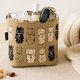 thumbnail image 3 of Cesta de almacenamiento HAUSFRAU 10x10x13 cm Beige con gato de la suerte, 3 of 5