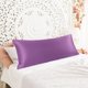 thumbnail image 1 of FUNDAS DE ALMOHADA DE SATÉN SUAVE COMO LA SEDA REGALWOVEN CON CREMALLERA FUNDAS DE ALMOHADA LARGAS QUEEN PÚRPURA, 1 of 7