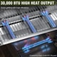 thumbnail image 4 of Parrilla a gas BESTFIRE de 3 quemadores, 30,000 BTU, acero inoxidable, 4 of 7