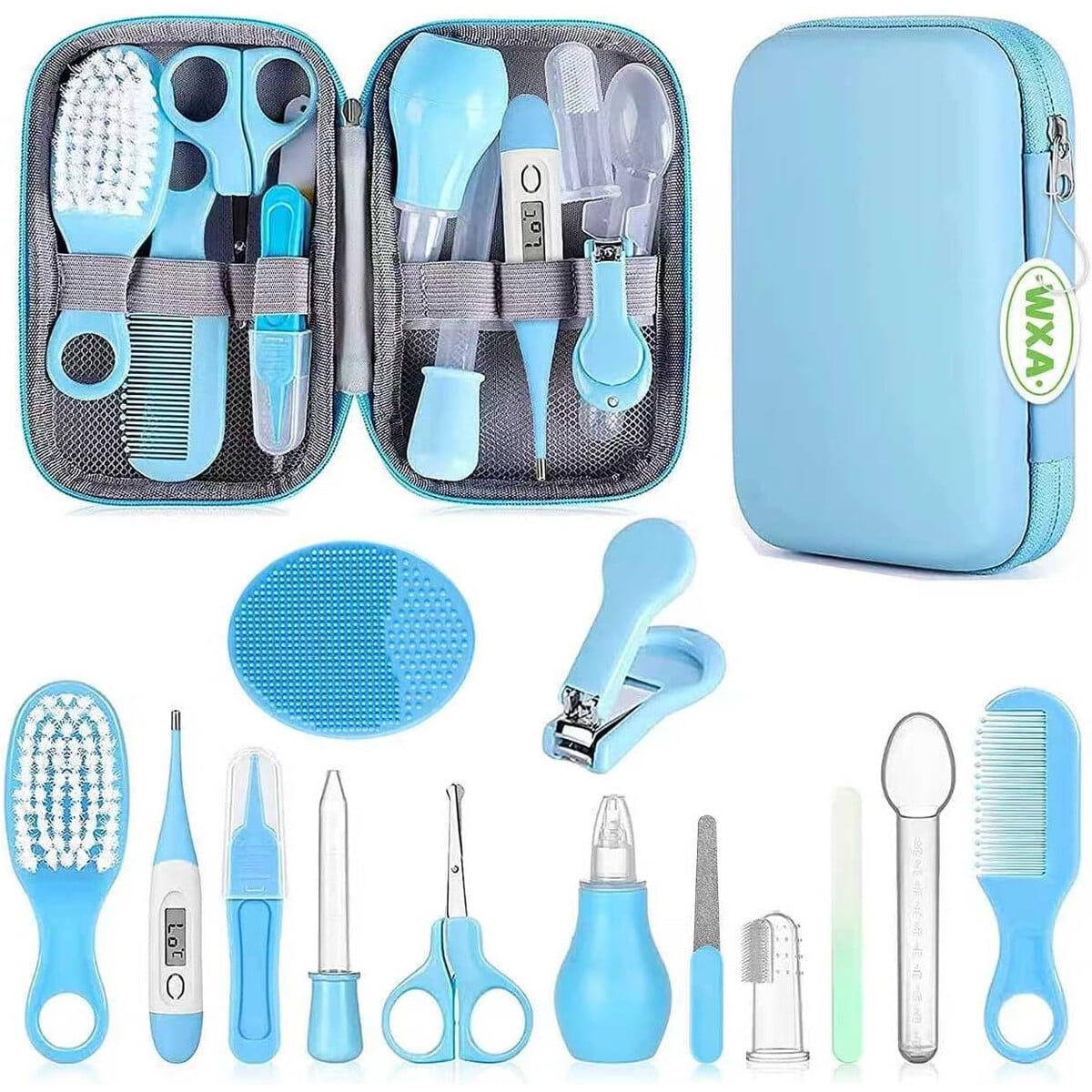 Set Cuidado Beba Wxa 14 En 1 Kit Higiene Azul