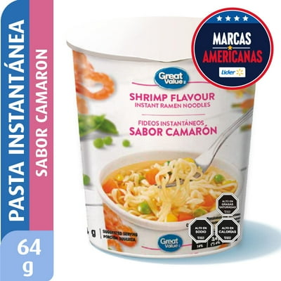 Fideos Instantáneos Sabor Camarón 64 G Great Value
