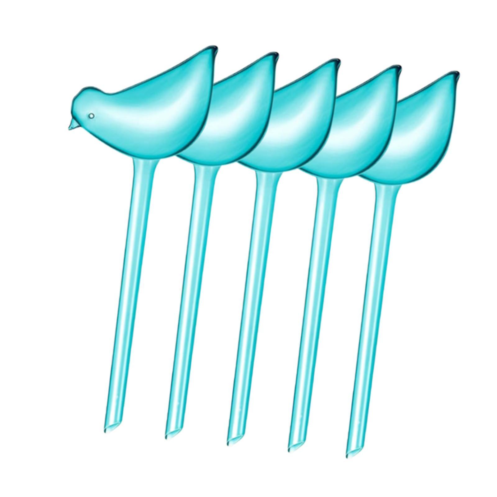 Magideal - 5X Globos De Riego De Plantas En Forma De Ave, Dispositivo De Agua De Agua Automático, Bulbos De Para Plantas De Interior, La Maceta Amante De Las De Azul