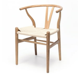 Castletec - Sillas De Madera Wishbone Asiento De Cuerda Lf9-01 - Natural