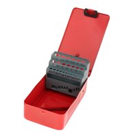 Magideal - Estuche Para Brocas Helicoidales, Estuche De Almacenamiento, Accesorio, Vacío, Práctico, Resistente, De Metal, Caja De Índice Para Brocas, Dispensador 25 Ranuras