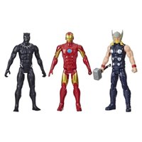 Total Upgrate - Pack 3 Figuras De Accion Pantera Negra Iron Man Thor Marvel