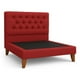 thumbnail image 3 of Cama Plaza y Media Rojo Italiano Capitoné  + Colchon Mery Desing, 3 of 5