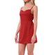 thumbnail image 4 of INSPIRE CHIC Camisón de Satén para Mujer Elegante con Cuello de Pico Mini Camisa de Dormir con Tirantes Ajustables y Cinturón XS Vino, 4 of 5