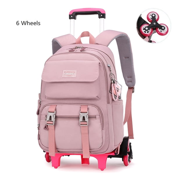 School Backpack with Wheels Trolley School Bag for Teenagers Girls Rolling Backpack Students Children Schoolbag Travel Bags sac
