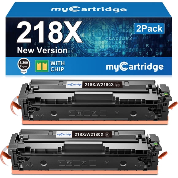 Cartuchos de tóner myCartridge 218X W2180X negro, paquete de 2, compatibles con HP