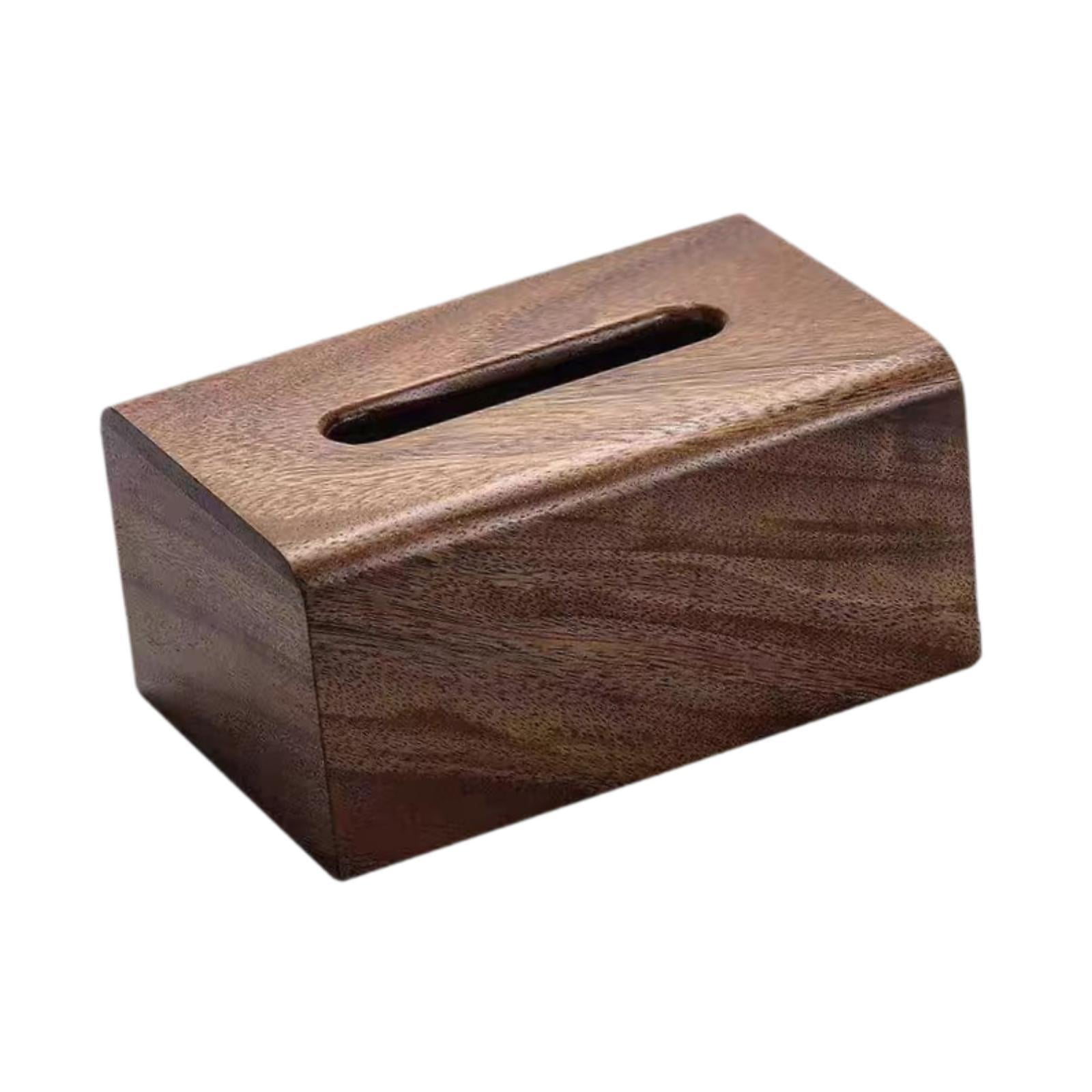 Bothyi - Caja De Pañuelos De Madera Para Papel Facial, Rectangular, Para Escritorio De Oficina, 16x12x8,5 Cm