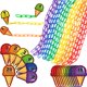 thumbnail image 1 of Eslabón de cadena RAINBOW TOYFROG de Math Manipulatives con 240 eslabones, 1 of 7