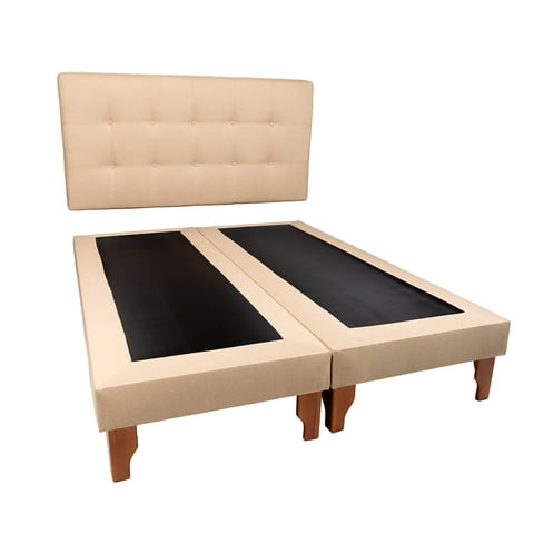 Diseños Valestrini - Cama King Lino Beige