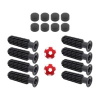 Magideal - 8Pcs Mesa De Reemplazo De Fútbol Manipular Empuñaduras De Futbolín, Con 2 Pequeños Pelotas De Fútbol, Reemplazar Piezas, Accesorios De Balones De Fútbol De Color Rojo Brillante