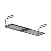 Magideal - Cesta Extensible Para Estante Inferior, Organización Para Ahorrar Espacio, Cesta Debajo Del Gabinete, Cesta Colgante De Pared Para Alimentos, Refriger Negro