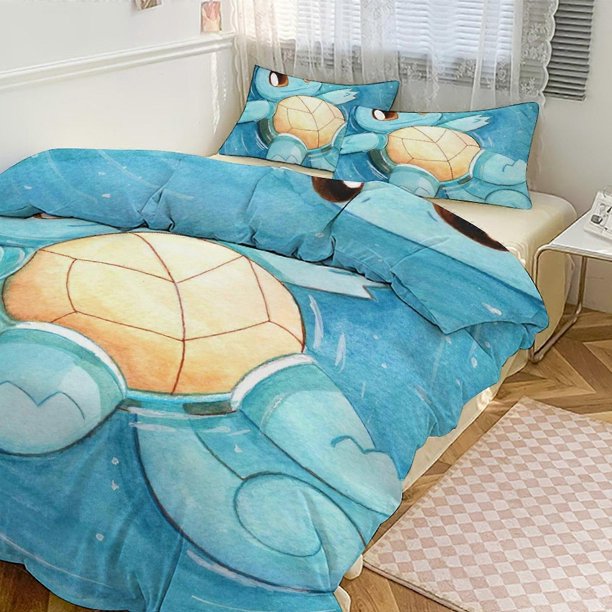 Squi_rtle Print Bedding Set Pattern Duvet Cove Set3 Pieces Quilt Cover And Pillowcases for Women Men Teens
