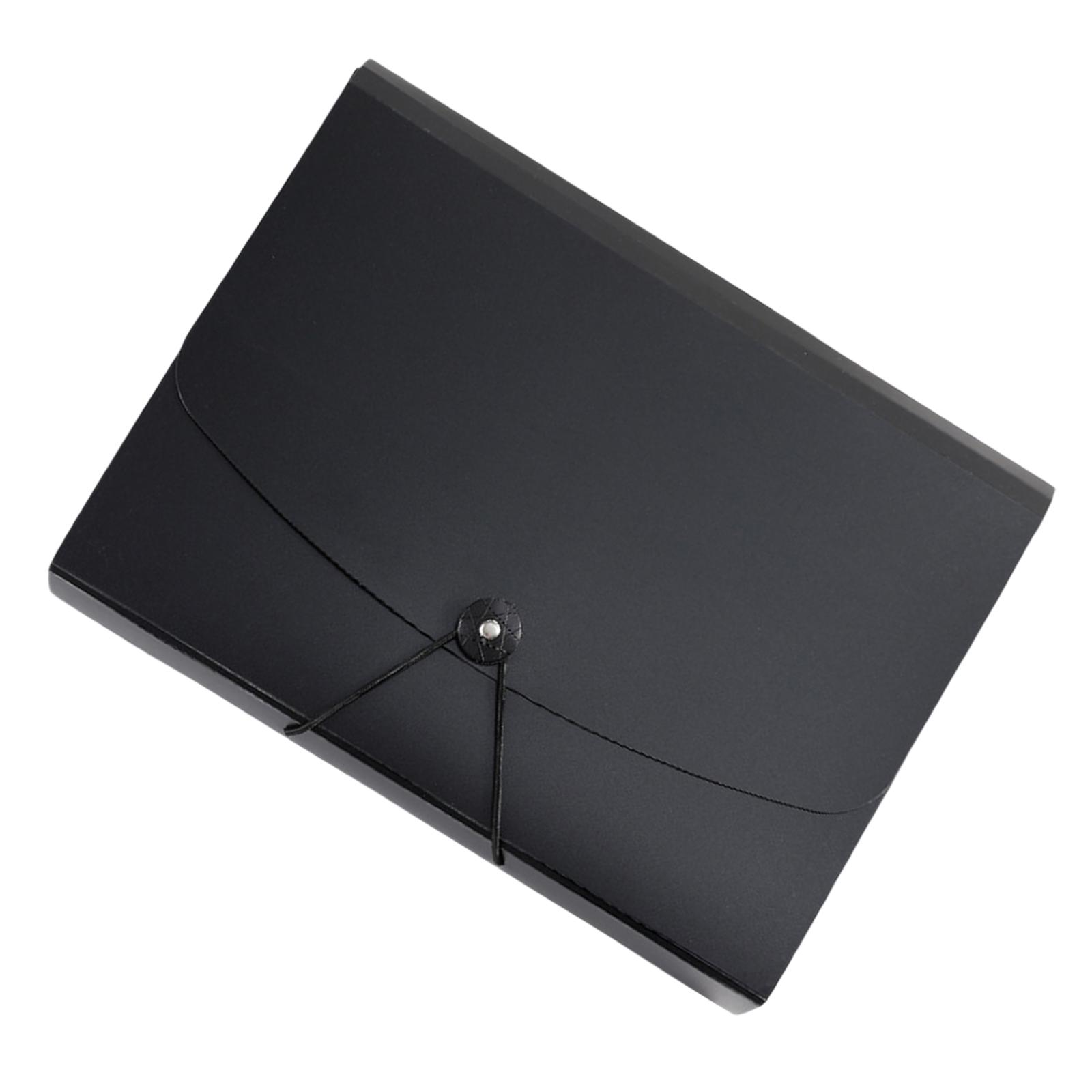 Ioensy - Carpeta De Archivo Expandible Carpeta De Papeleo Impermeable De 13 Bolsillos Para El Trabajo Negro