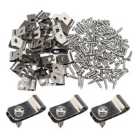 Magideal - Clips De Montaje De 100 Piezas Que Sus Herramientas Portátiles De Granja Con Tornillos De 100 Piezas Soporte De Cable Bundler , 304 Inoxidable