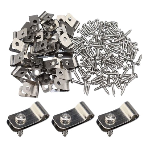 Magideal - Clips De Montaje De 100 Piezas Que Sus Herramientas Portátiles De Granja Con Tornillos De 100 Piezas Soporte De Cable Bundler , Aluminio