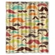 thumbnail image 1 of Cortina de ducha con bigotes ultra coloridos, juego de cortina de baño con ganchos, tamaño 60 x 72 pulgadas, 1 of 3