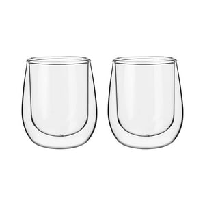 Set 2 Tazas Vidrio Doble Pared Expreso 80 Ml Simplit