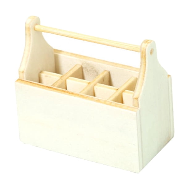 Caja De Herramientas De Simulación Para Casa De Muñecas, Accesorio De Decoración Para Casa De Muñecas, Escala 1:12 Para Niños, Madera