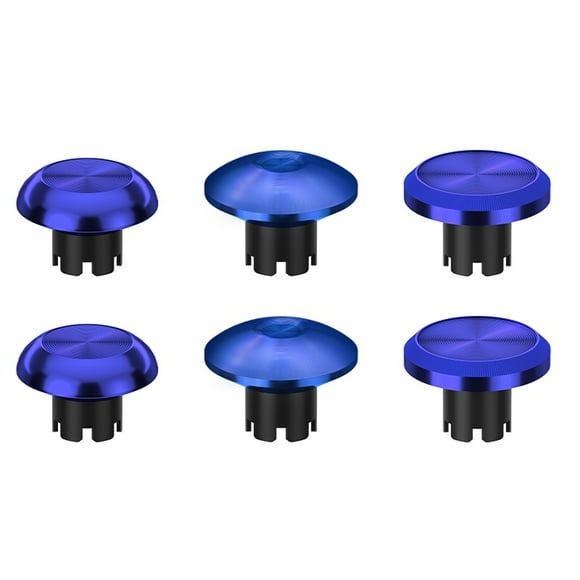 Compatible con PS5 DualSense Edge Controller Metal Thumb Stick Caps, Analog Stick Joystick Replacement Parts Accessory Kit-Azul
