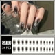 thumbnail image 1 of 24 pcs Glossy Black Gradient Press On Nails - Full Cover Coffin Designs for Women - Easy to Apply Acrylic False Nails, 1 of 2