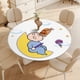 thumbnail image 4 of Harold Y El Lápiz Mágico theme Fitted Round Tablecloths Elastic Edged Table Covers Waterproof Table Cloth For Kitchen Holiday Party Tables Decor 120cm, 4 of 6