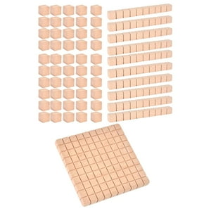 Genérico - Montessori Diy Base De Madera Diez Bloques Matemáticas Manipulativas Aprendizaje De Matemáticas Tempranas Paquete B