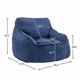 thumbnail image 3 of Sofá de silla de bolsa de frijol gigante para adultos adolescentes, cómodas sillas de bolsa de frijol grande con reposabrazos para dormitorio sala de estar, 3 of 5