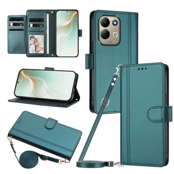 Xiaomi Redmi 17 4G/5G Funda Billetera con Cierre Magnético, Verde Oscuro