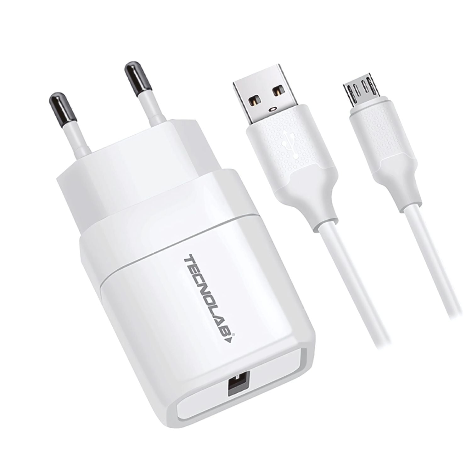 Tecnolab - Cargador De Pared Con Cable Micro Usb 2.4a Certificado - Sc