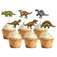 Decoración Para Magdalenas Con Diseño De Dinosaurio Keaibear, 30 Unidades