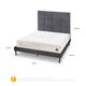 thumbnail image 3 of Cama Europea Curve Cocopedic 2 Plazas Respaldo Tamesis, 3 of 14