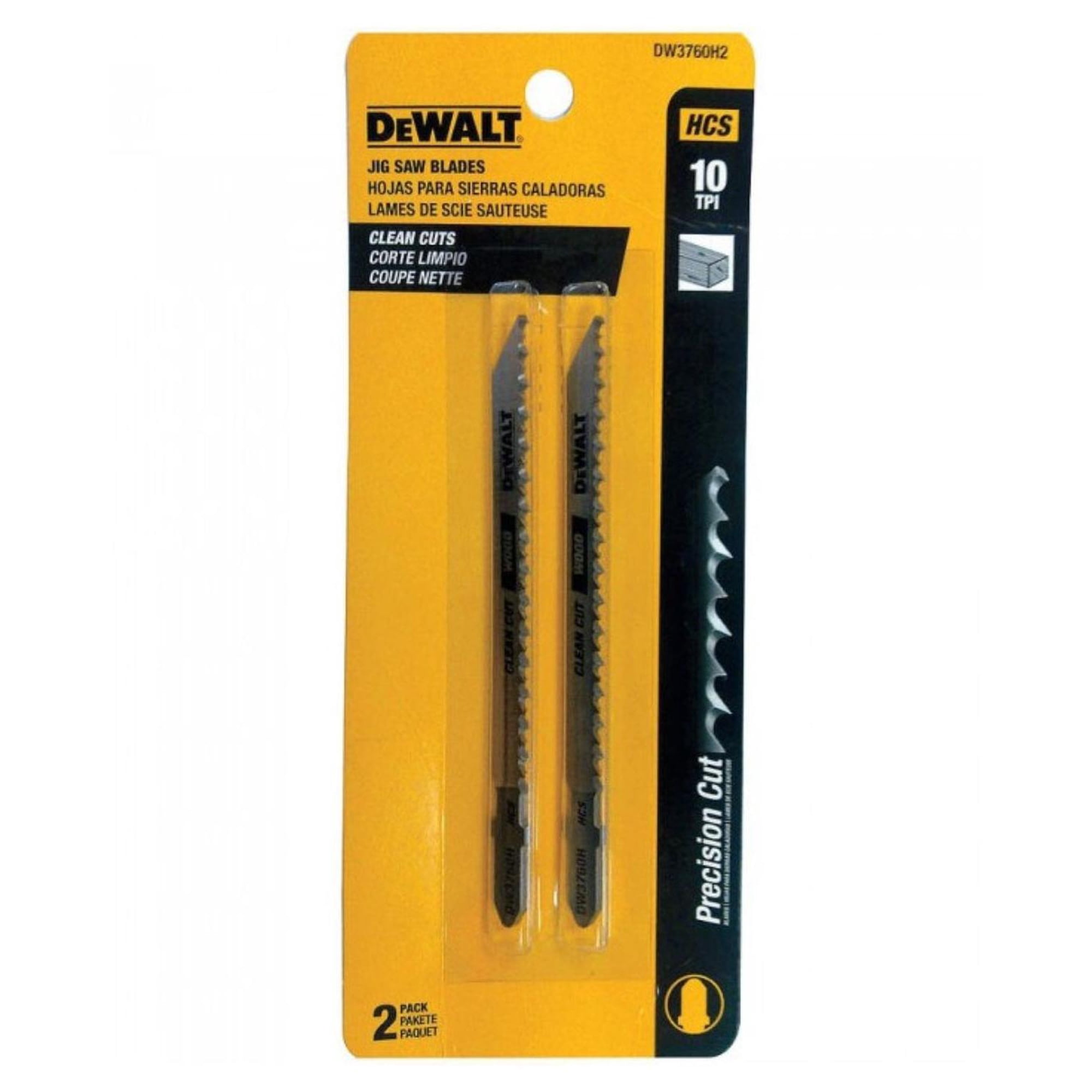 Set 2 Hojas Sierra Caladora Dewalt Dw3703h2 6tpi Corte Limpi