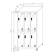 thumbnail image 3 of Locker 3 Cuerpos 6 Casilleros 180x90x45cm, 3 of 3