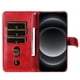 thumbnail image 3 of Funda tipo cartera para Motorola Moto E15 con bolsillo con cremallera y ranuras para tarjetas – Función de soporte Rojo, 3 of 5