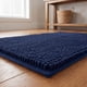 thumbnail image 3 of REGALWOVEN Alfombras de Baño, Alfombrillas de Baño Suaves y Esponjosas Antideslizantes de Microfibra Extra Gruesa Azul Oscuro 20" x 32", 3 of 7