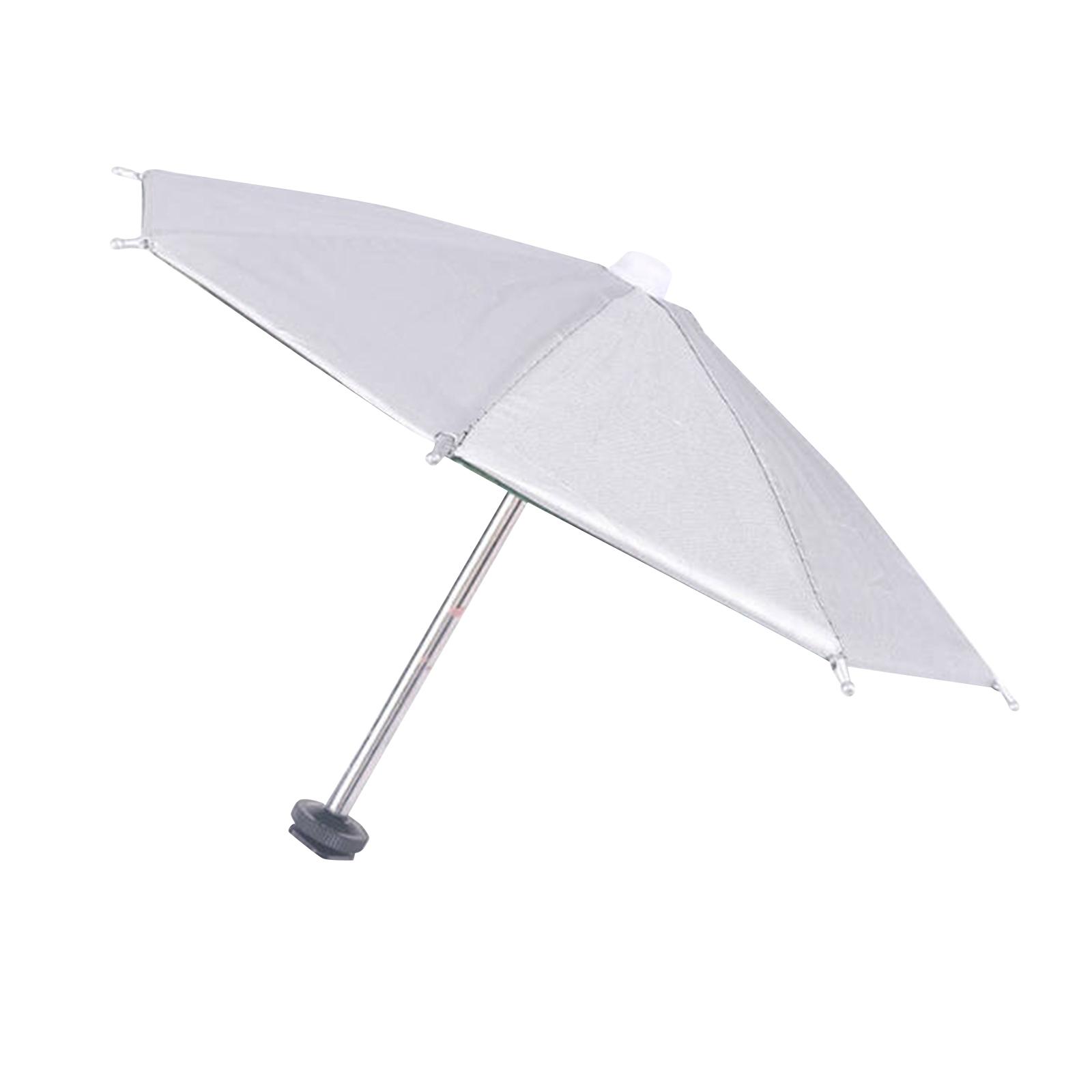 Magideal - Paraguas De 27Cm Para Cámara Con Montura Con Zapata, Protector De Sombra, Accesorios De Fotografía Multiusos, Cubierta Impermeable Para Lluvia Plateado