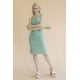 thumbnail image 1 of Fashnzfab Vestido Midi de Tirantes con Abertura Lateral y Canalé para Mujer, 1 of 2