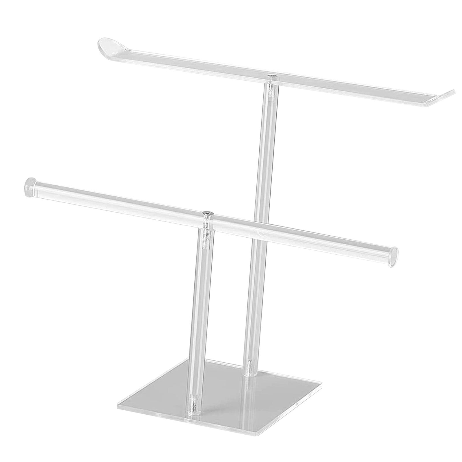 Magideal - Organizador De Aros De Acrílico Para El Cabello, Soporte De Exhibición De 2 Capas Para El Cabello, Estante De Almacenamiento, Resistente Y Duradero, S