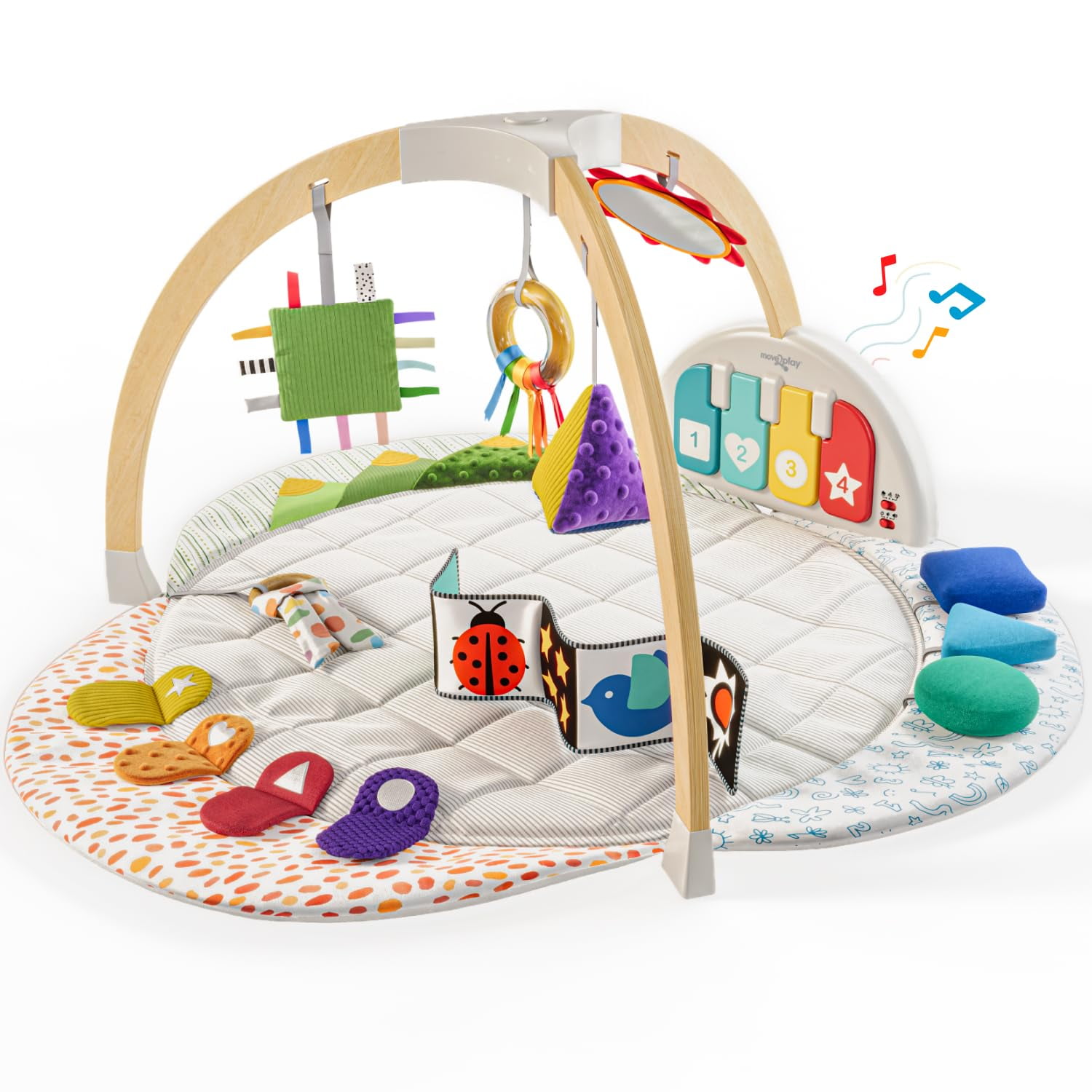 Gimnasio De Madera Para Bebés Move2play Montessori Kick & Play 79x99 Cm