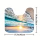 thumbnail image 1 of 1pc Bathroom Rugs Shower Curtain, Sea Wave Pattern Shower Curtain With 12 Plastic Hooks, Bathroom Non-Slip Mat, U Shaped Toilet Mat And Toilet Cover, Bathroom Accessories, Bathroom Decor, Home Decor, 1 of 5