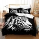 thumbnail image 3 of Funda nórdica con estampado de tigre para niños y niñas, funda de edredón con estampado 3D de animales, incluye fundas de almohada y cierre de cremallera. Suave microfibra., 3 of 3