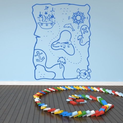 Rienda Libre Graphics - Decomural Treasure Map Pirate Ws-35595