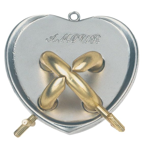 Puzzle BePuzzled Amour Hanayama: Rompecabezas de metal, nivel 5