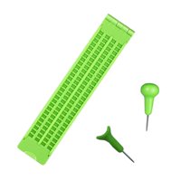 Bothyi - Pizarra De Escritura Braille: Material De Aprendizaje Resistente Para La Práctica Escolar De Hombres Y Mujeres.